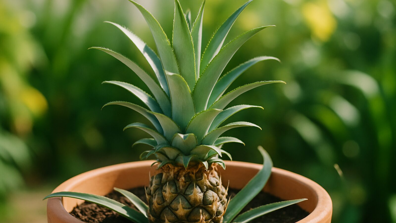 Corona de piña lista para plantar